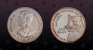 THAILAND 100 Baht THAILAND, Y# 359 , Silver, 100 Baht , 1997, Proof, World Wildlife Fund - Tiger. Coin in excellent condition! -