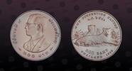 THAILAND 200 Baht THAILAND, Y# 360 , Silver, 200 Baht , BE2541-1998 , Proof, World Wildlife Fund - Two tigers. Nice coin. Scarce. Coin in excellen -