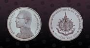 THAILAND 600 Baht THAILAND, Y# 356 , Silver, 600 Baht , BE2542-1999, Proof, King's 6th Cycle Birthday Anniversary. Coin housed in Original Mint ca -