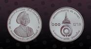 THAILAND 600 Baht THAILAND, Y# 394 , Silver, 600 Baht , BE2546-2003, Proof, 80th Birthday of Princess Calgani Vedhana. Very rare silver proof coi -