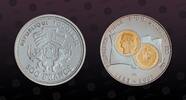 TOGO 500 Francs TOGO , Unlisted, Silver, 500 Francs, 2002, Proof, 120 Years - Switzerland Gold coin (Swiss 1883 coin - gold plated both sides o -