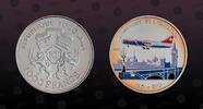 TOGO 1000 Francs TOGO , KM# 56 , Silver, 1000 Francs, 2002, Proof, Airplane - Caravelle SE-210 (1960). Multicolored. Coin in excellent condition! -