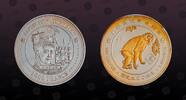 TOGO 1000 Francs TOGO , KM# 38 , Silver, 1000 Francs, 2004, Proof, Year of the Monkey. Obv. Head with headress Rev. Gold plated baboon within cir -