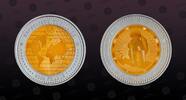 TOGO 2000 Francs TOGO , KM# 39 , Silver, 2000 Francs, 2004, Proof, Year of the Monkey. Obv. Gold plated World Globe Rev. Gold plated center with -