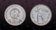 VIETNAM 100 Dong VIETNAM, KM# 79 , Silver, 100 Dong, 2000, Proof, Discus thrower. Coin in excellent condition! -