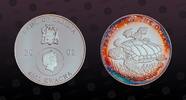 ZAMBIA 4000 Kwacha ZAMBIA , KM# 110 , Silver, 4000 Kwacha, 2001, Proof, Patrons of the Ocean - Loggerhead sea turtle. Scarce silver Proof coin in e -