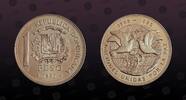 DOMINICAN REPUBLIC 1 Peso DOMINICAN REPUBLIC , KM# 87 , Copper-Nickel, 1 Peso, 1995, Mint Strike, UN - Piece, two doves. Nice coin in excellent condition! -
