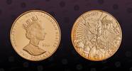 EAST CARIBBEAN STATES 2 Dollars EAST CARIBBEAN STATES, KM# 70 , Copper-Nickel Gold Plated, 2 Dollars, 2003, Proof, Gold Plated Piefort! British Military Leaders -