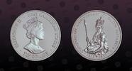 EAST CARIBBEAN STATES 10 Dollars EAST CARIBBEAN STATES, KM# 23 , Silver, 10 Dollars , 1993, Proof, 40th Anniversary - Coronation of Queen Elizabeth. Coin in exce -
