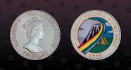EAST CARIBBEAN STATES 10 Dollars EAST CARIBBEAN STATES, KM# 30 , Silver, 10 Dollars, 1998, Proof, Montserrat Volcano. Multicolored. Coin housed in Original Mint -