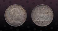 ETHIOPIA Gersh ETHIOPIA, KM# 12 , Silver, Gersh, EE1895A-1902-03, Mint Strike, Menelik II. Lion's left foreleg raised. Nice coin! -