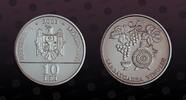 MOLDOVA 10 Lei MOLDOVA, KM# 25 , Nickel Plated Brass, 10 Lei, 2003, Proof, Wine Holiday. Coin in excellent condition! -