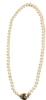 Perlenkette Akoya 49,5 cm 333er Gold + Diamant -