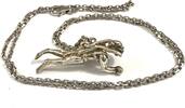 England Anhänger und Kette Taucher 925er Sterling Silber London England 1977 -