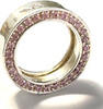 Daniel Hechter Silberring rosa Zirkonia außen 925 er Sterling Silber Ring Gr. 53 -