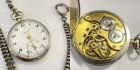 Schweiz Taschenuhr open Face Antike IWC International Watch Co. Schaffhausen Taschenuhr + Uhrkette 800er Silb -
