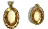 Anhänger Anhänger Opal Cabochon oval 585er Gelbgold / 14 Karat GG -