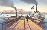 Deutschland Ansichtskarte Ammersee AK Anlegestelle Ausflugsdampfer Schiff Dampfer -