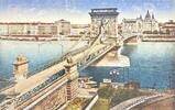 Ungarn Ansichtskarte Budapest Budapest Kettenbrücke -