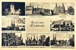 Deutschland Ansichtskarte Lübeck AK mehrfach Marktplatz , Saalzspeicher -