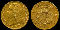 FRANCE Louis XV (1715-1774) Double Louis d or au bandeau 1758 Pau Vorzüglich