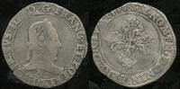 France Franc au col plat Henri III (1574-1589) -