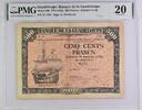 Guadeloupe 500 Francs Guadeloupe 500 Francs (1942) Pick 24c PMG VF 20 Top Pop! -