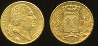 France Louis XVIII (1814-1824) Paris mint 20 Francs 1818 A Vorzüglich