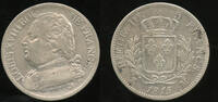 France 5 Francs Louis XVIII (1814-1824) Toulouse mint -