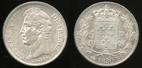 France 5 Francs Charles X (1824-1830) Rouen mint -