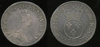 France Ecu vertugadin Louis XV (1715-1774) Reims mint -