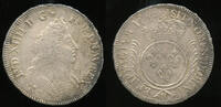 France Ecu aux palmes Louis XIV (1643-1715) Bordeaux mint -