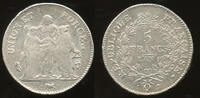 France 5 Francs Bonaparte 1st Consul (1799-1804) Perpignan mint -