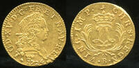 France Louis XV. (1715-1774) Rouen mint Louis d or 1724 B fast stempelglanz / Randfehler