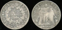 France 5 Francs Union et Force Directoire (1795-1799) Paris mint -
