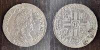 FRANCE DEMI ECU AUX 8L 1691 H LA ROCHELLE LOUIS XIV 1643-1715 -13,62G  1100,00 EUR  + 15,00 EUR frais d'envoi