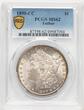 US S$1 Tail Bar Secure 1890-CC Morgan Dollar PCGS MS62