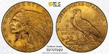 US $2.5 Indian MS66PCGS 1909 Indian $2.5 PCGS MS66