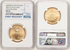 US Burnished Gold Eagle 1/2 oz ER Blue Certified Gold American Eagles -