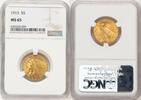 US $5 1913 Indian $5 NGC MS65 8107,93 EUR  + 38,65 EUR frais d'envoi