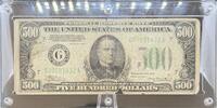 Currency $500 Note 1934A Currency  1511,36 EUR  + 38,86 EUR frais d'envoi