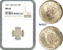 Ceylon 10 Cents -