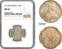 India, British 1/2 Rupee -