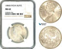 Rupee 1886 India  NGC MS63