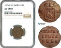 Netherlands East Indies 1/4 Stuiver 1825 NGC AU58BN 329,00 EUR  + 15,00 EUR frais d'envoi