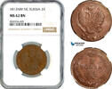 Russia 2 Kopeks 1813 NGC MS62BN 309,00 EUR  + 15,00 EUR frais d'envoi