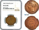 Straits Settlements 1 Cent 1845 NGC AU55BN 109,00 EUR  + 15,00 EUR frais d'envoi