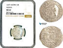 Austria 3 Kreuzer 1669 NGC MS62 159,00 EUR  + 25,00 EUR frais d'envoi
