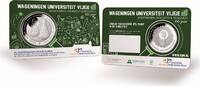 Herdenkingsmunten in coincard Wageningen Universiteit Vijfje 2018 Coincard BU -