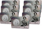 Historische munten in coincard Rijksdaalder 2026 60 jaar afscheid zilveren Rijksdaalder - met rijksdaalder 1959-1966 complete set alle 7 jaartallen premium UNC kwaliteit -